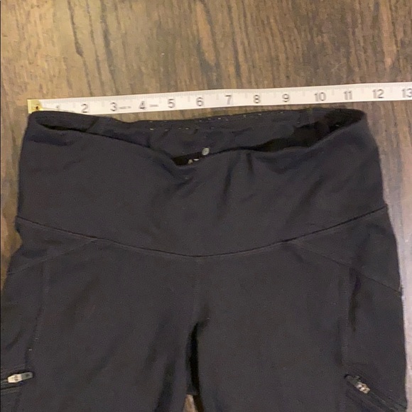 Athleta Black Crop Cropped Leggings Zip Pockets XS - Picture 2 of 9